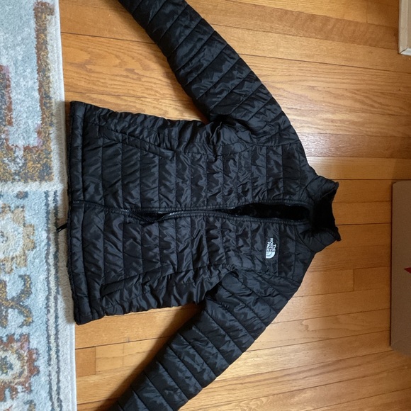 The North Face Quilted Black Reversible Jacket size girls large - Picture 2 of 10